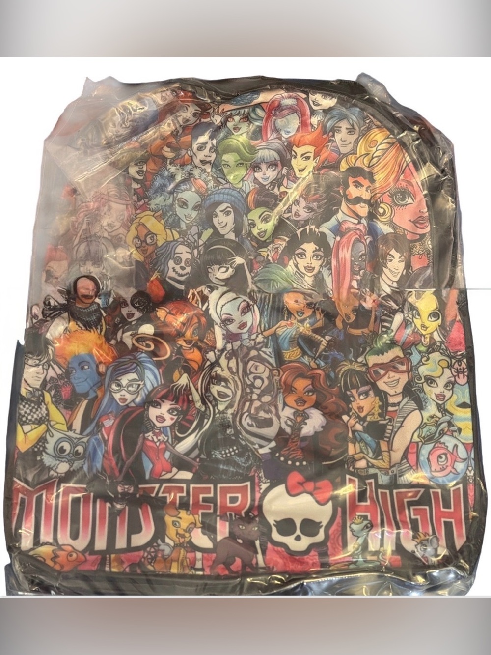 EWJHE Monsters High Backpack/Bookbag
Multi-Colored Character Collage, Unisex NWT
